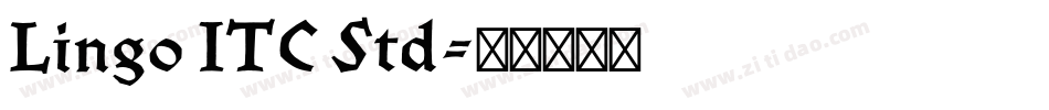 Lingo ITC Std字体转换